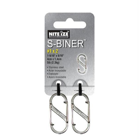 Nite Ize S-Biners Size 1 Stainless 2 Pack