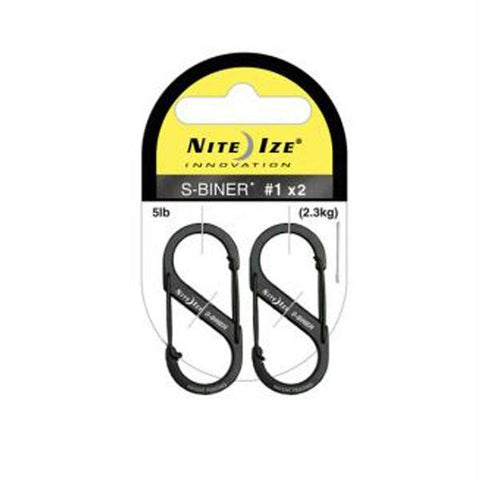 Nite Ize S-Biner Slidelock Black 2 Pack