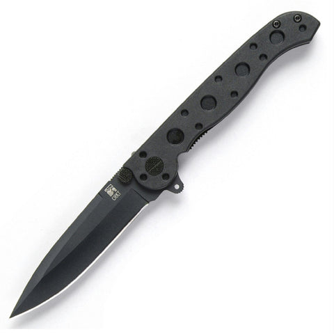 CRKT M16-01KZ Folder 3.1 Black Spear Point Plain GRN Handle