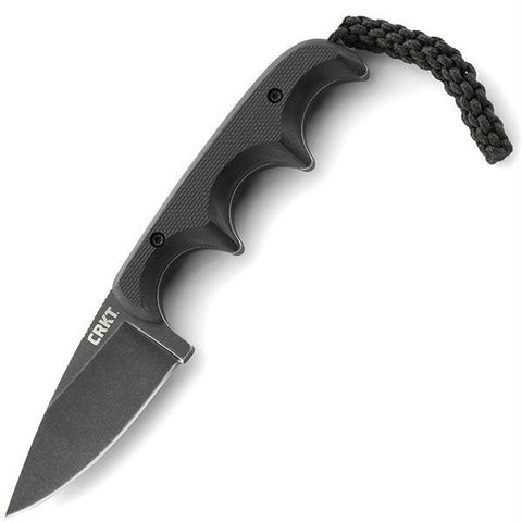 CRKT Minimalist Fixed Blade 2.16 Black Plainedge GRN Handle