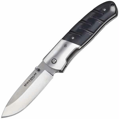 Boker Magnum Kilo Romeo Plain Edge Knife w-Pakka Wood Handle