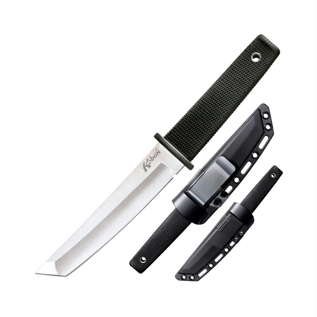 Cold Steel Kobun Plain Edge Tanto Blade Knife with Sheath