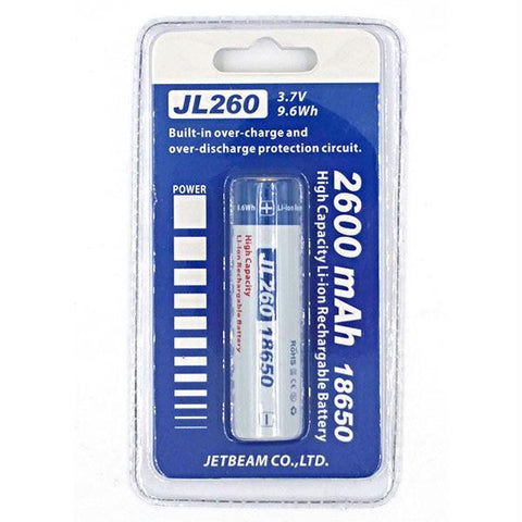 Jetbeam 18650 Rechargeable Li-ion Battery 2600mAh