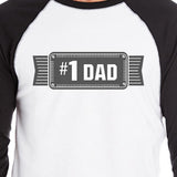 #1 Dad Mens Vintage Design Baseball T-Shirt Unique Gifts For Him