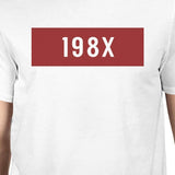198X Mens White Short Sleeve Round Neck T-Shirt Gift Idea For Him